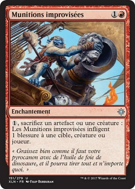 Munitions improvisées, carte Magic XLN 151 — extension Ixalan