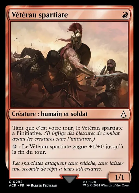 Vétéran spartiate, carte Magic ACR 292 — extension Assassin's Creed