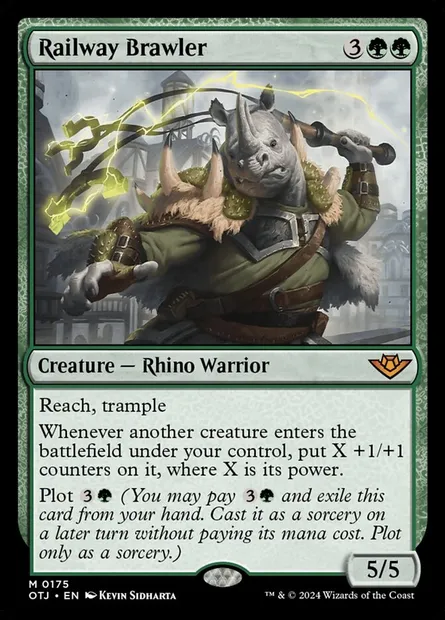 Railway Brawler, Magic card OTJ 175 — Outlaws of Thunder Junction set