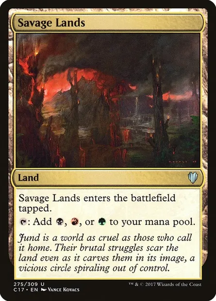 Savage Lands, Magic card C17 275 — Commander 2017 set