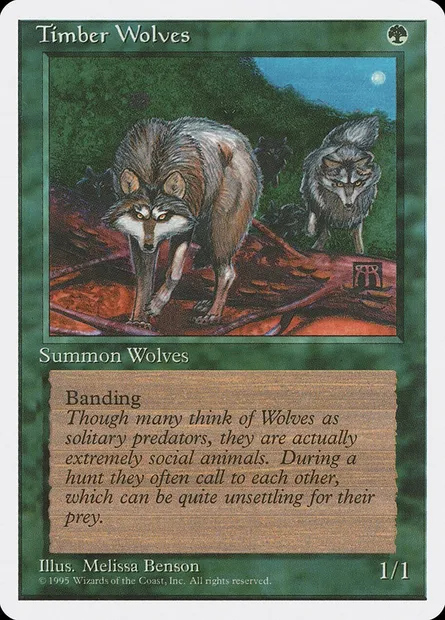 Timber Wolves, Magic card 4ED 275 — Fourth Edition set