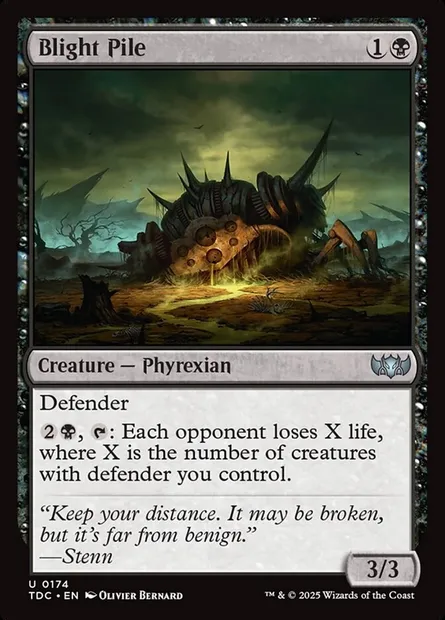 Blight Pile, Magic card TDC 174 — Tarkir: Dragonstorm Commander set