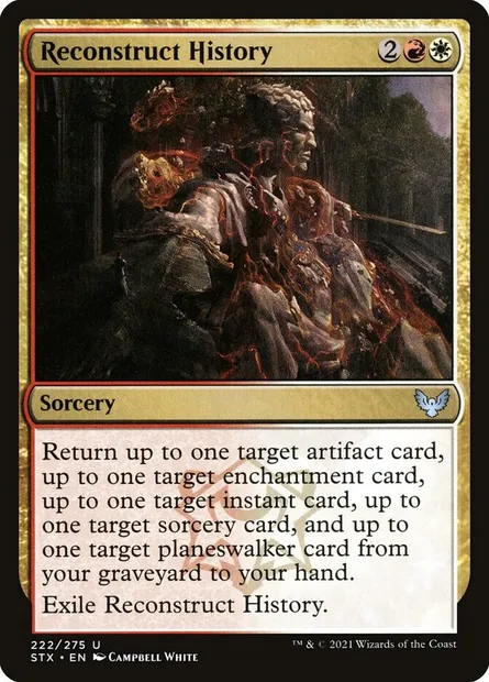 Reconstruct History, Magic card STX 222 — Strixhaven: School of Mages set