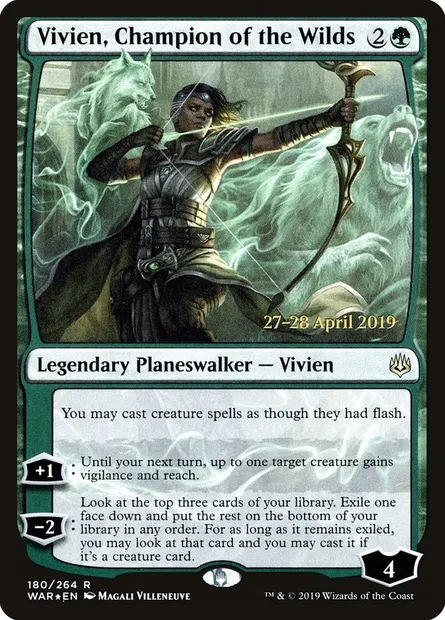 Vivien, Champion of the Wilds, Magic card PWAR 180s — War of the Spark Promos set
