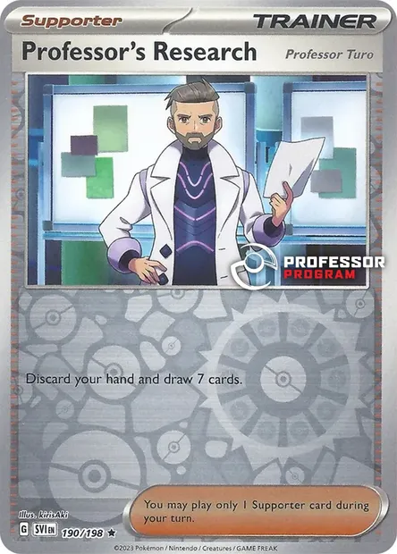 Professor's Research - Professor Turo, Pokémon card PROF 190 — Professor Program set