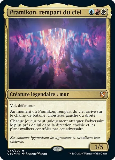 Pramikon, rempart du ciel, carte Magic C19 47 — extension Commander 2019