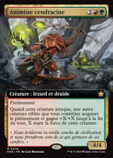 Animiste cendracine, carte Magic FDN 478 — extension Foundations
