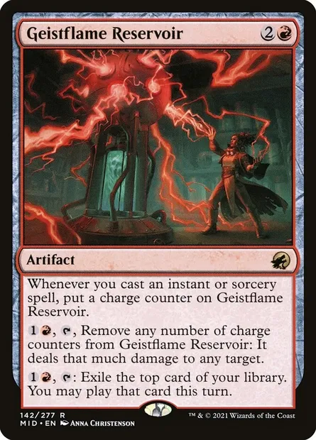 Geistflame Reservoir, Magic card MID 142 — Innistrad: Midnight Hunt set
