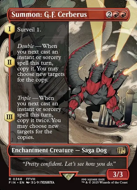 Summon: G.F. Cerberus, Magic card FIN 368 — Final Fantasy set