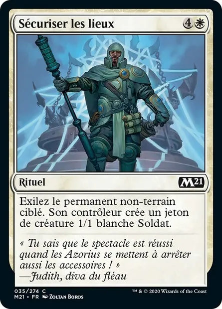 Sécuriser les lieux, carte Magic M21 35 — extension Core Set 2021