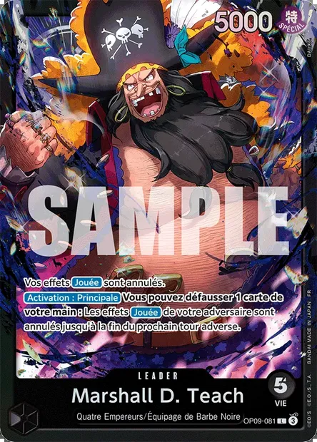 Marshall D. Teach, carte One Piece OP09-081 — extension LES NOUVEAUX EMPEREURS