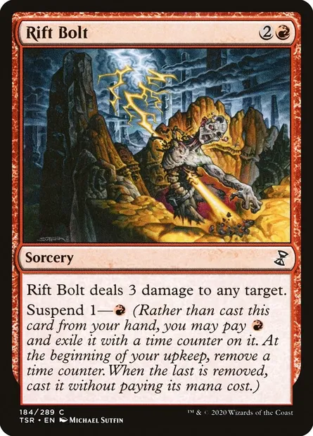 Rift Bolt, Magic card TSR 184 — Time Spiral Remastered set