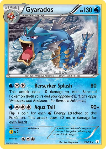 Gyarados, Pokémon card GEN 23 — Generations set