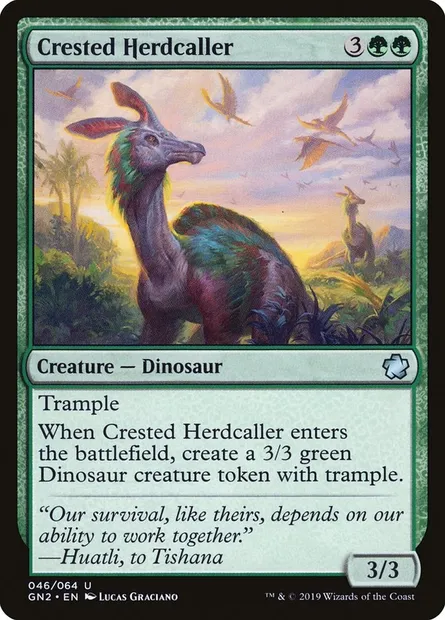 Crested Herdcaller, Magic card GN2 46 — Game Night 2019 set