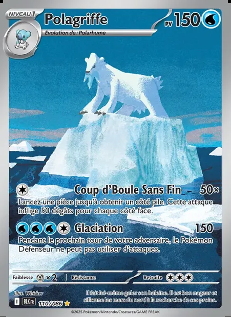 Polagriffe, carte Pokémon BLK 110 — extension Foudre Noire