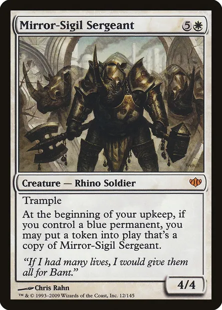 Mirror-Sigil Sergeant, Magic card CON 12 — Conflux set