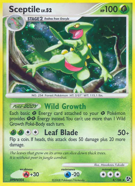 Sceptile, Pokémon card GE 8 — Great Encounters set