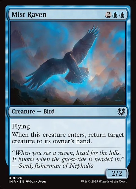 Mist Raven, Magic card INR 76 — Innistrad Remastered set
