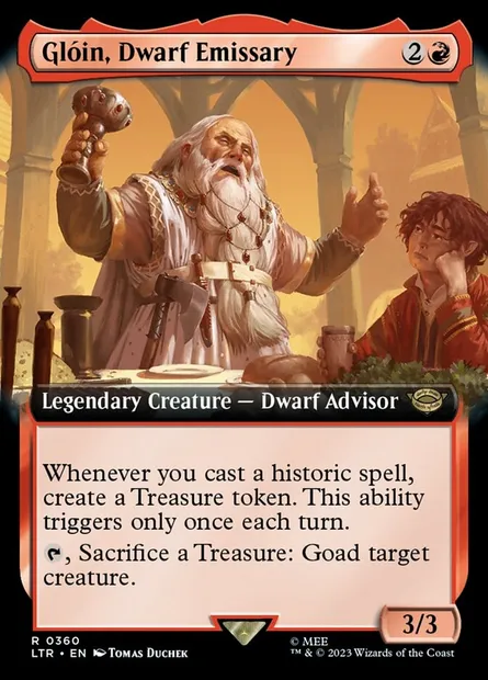 Glóin, Dwarf Emissary, Magic card LTR 360 — The Lord of the Rings: Tales of Middle-earth set