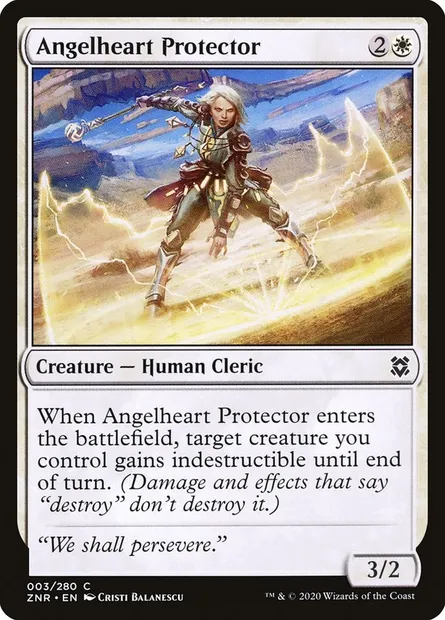 Angelheart Protector, Magic card ZNR 3 — Zendikar Rising set
