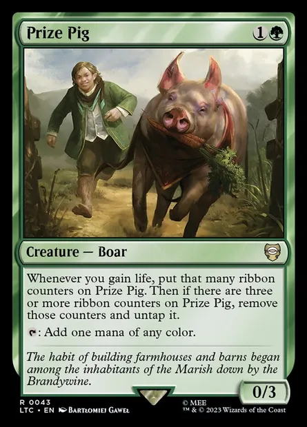 Prize Pig, Magic card LTC 43 — Tales of Middle-earth Commander set