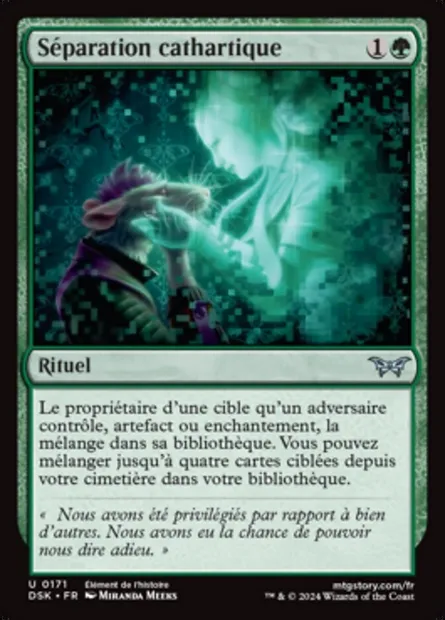 Séparation cathartique, carte Magic DSK 171 — extension Duskmourn: House of Horror