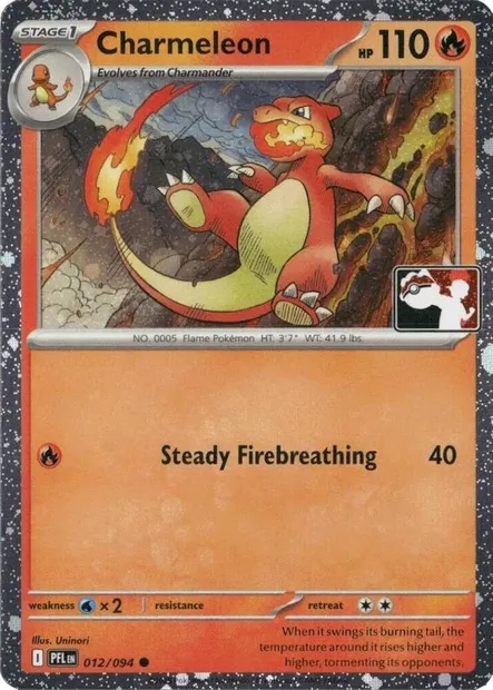 Charmeleon, Pokémon card PPS 012-4 — Play! Pokémon Prize Pack Series set