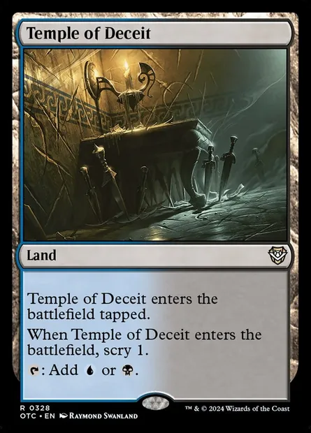 Temple of Deceit, Magic card OTC 328 — Outlaws of Thunder Junction Commander set