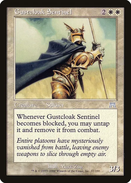 Gustcloak Sentinel, Magic card ONS 37 — Onslaught set