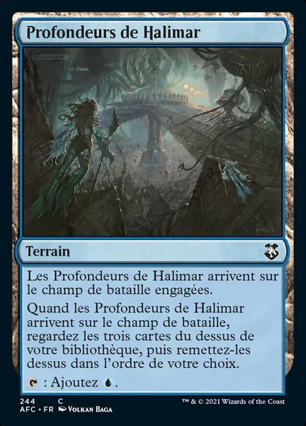 Profondeurs de Halimar, carte Magic AFC 244 — extension Forgotten Realms Commander