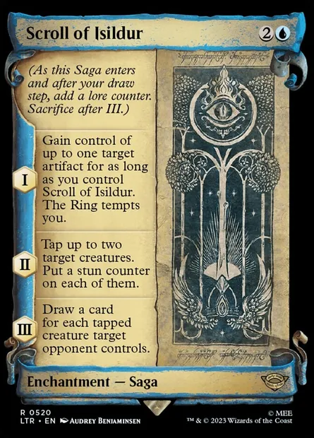 Parchemin d'Isildur, carte Magic LTR 520 — extension Le Seigneur des Anneaux : chroniques de la Terre du Milieu