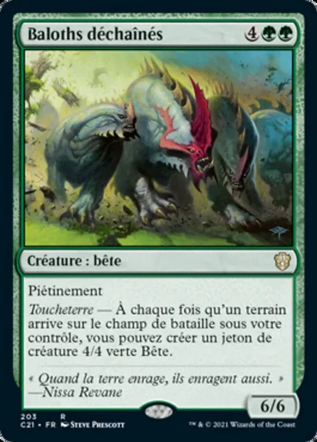 Baloths déchaînés, carte Magic C21 203 — extension Commander 2021