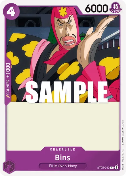 Bins, One Piece card ST05-013 — ONE PIECE FILM edition set
