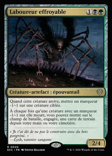 Laboureur effroyable, carte Magic ECC 20 — extension Lorwyn Eclipsed Commander