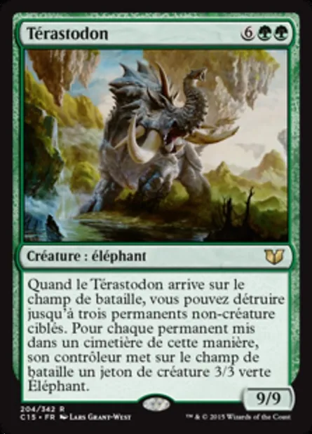 Térastodon, carte Magic C15 204 — extension Commander 2015