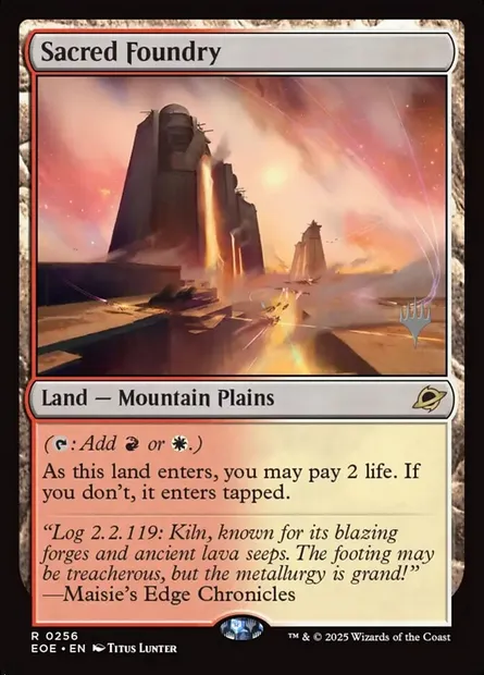 Sacred Foundry, Magic card PEOE 256p — Edge of Eternities Promos set