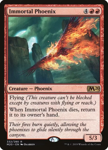 Immortal Phoenix, Magic card M20 332 — Core Set 2020 set