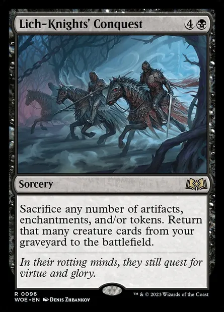 Lich-Knights' Conquest, Magic card WOE 96 — Wilds of Eldraine set