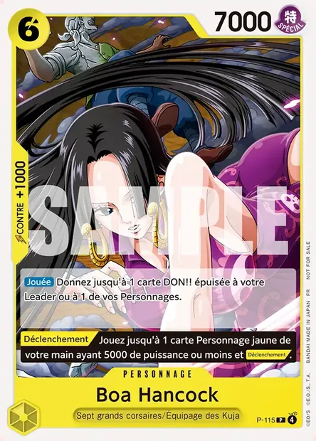 Boa Hancock, carte One Piece P-115 — extension Carte promo