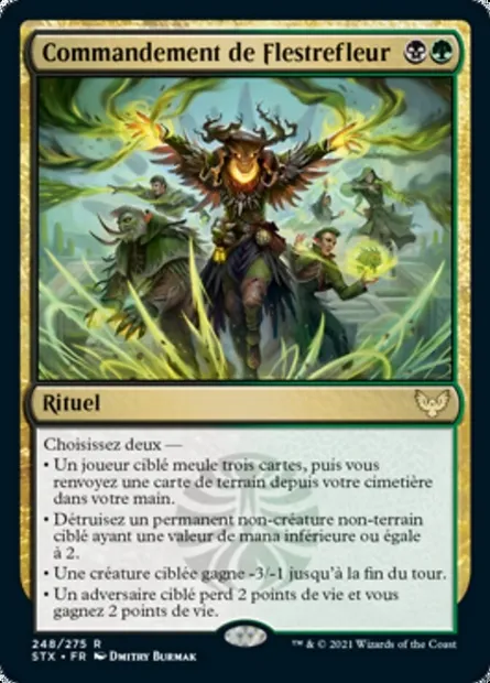 Commandement de Flestrefleur, carte Magic STX 248 — extension Strixhaven: l'Académie des Mages