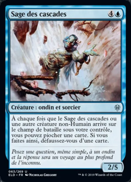 Sage des cascades, carte Magic ELD 63 — extension Throne of Eldraine