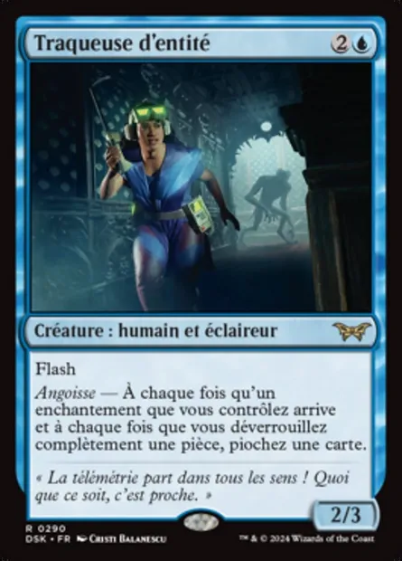 Traqueuse d'entité, carte Magic DSK 290 — extension Duskmourn: House of Horror