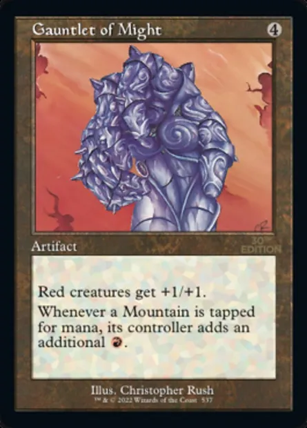 Gauntlet of Might, Magic card 30A 537 — 30th Anniversary Edition set