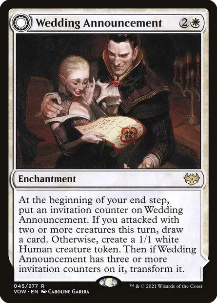 Wedding Announcement // Wedding Festivity, Magic card VOW 45 — Innistrad: Crimson Vow set