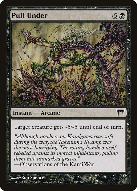 Sous la vase, carte Magic CHK 137 — extension Guerriers de Kamigawa