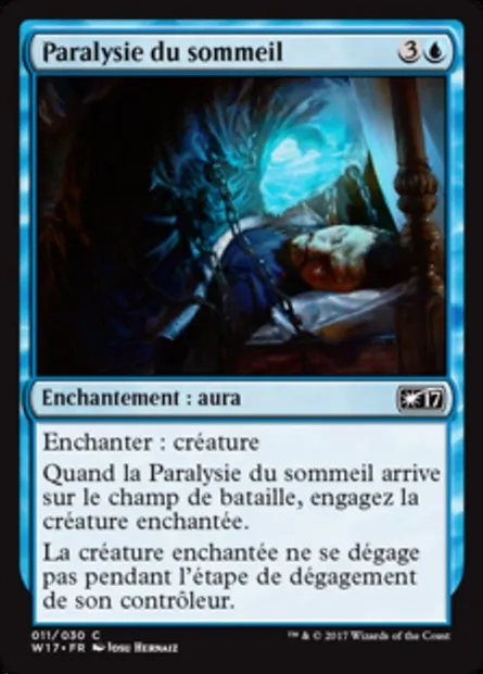 Paralysie du sommeil, carte Magic W17 11 — extension Welcome Deck 2017