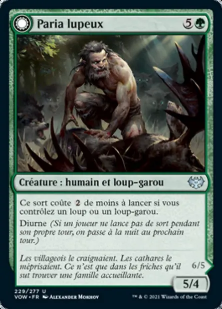 Paria lupeux // Fracasseur de mariage, carte Magic VOW 229 — extension Innistrad : noce écarlate