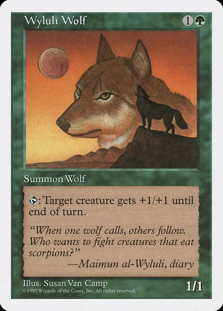 Wyluli Wolf, Magic card 5ED 345 — Fifth Edition set