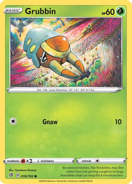 Grubbin, Pokémon card RCL 16 — Rebel Clash set