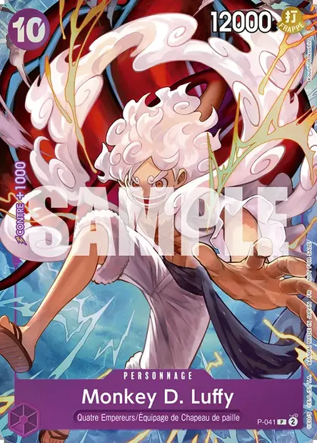 Monkey D. Luffy, carte One Piece P-041 — extension Carte promo